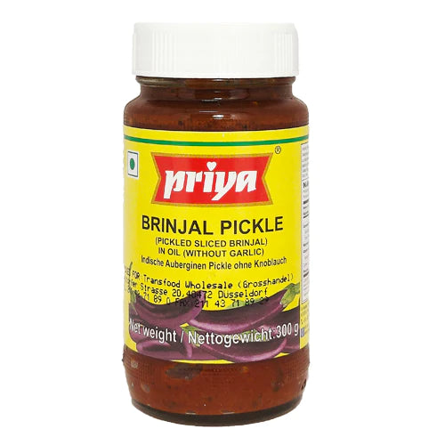 Priya Eggplant Seasoning (without Garlic) Pickles 300g